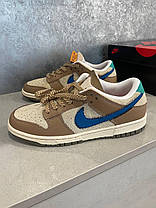 Чоловічі Кросівки Nike SB Dunk Brown Beige Blue / Найк СБ Данк Коричневі з Бежевим та Синім, фото 4
