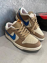 Чоловічі Кросівки Nike SB Dunk Brown Beige Blue / Найк СБ Данк Коричневі з Бежевим та Синім, фото 5