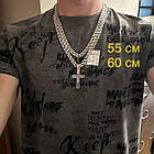 Чоловічий срібний комплект прямий православний хрест та ланцюжок 925 проба, фото 6