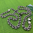 Чоловічий срібний комплект прямий православний хрест та ланцюжок 925 проба, фото 5