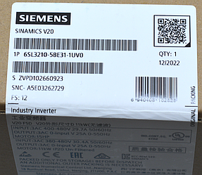 Перетворювач частоти Siemens 6SL3210-5BE31-1UV0