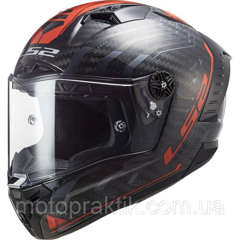 LS2 FF805 Thunder C Sputnik Gloss Metal Red, XS Мотошолом інтеграл спортивний