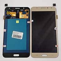Дисплей Samsung J7 2015/J700, золотой, с тачскрином, OLED
