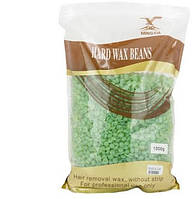 Воск в гранулах Hard Wax Beans 1000гр аромат green tea для депиляции для воскоплава 1 кг