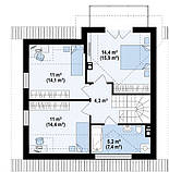 Компактний функціональний будинок із мансардним поверхом MS145, фото 5