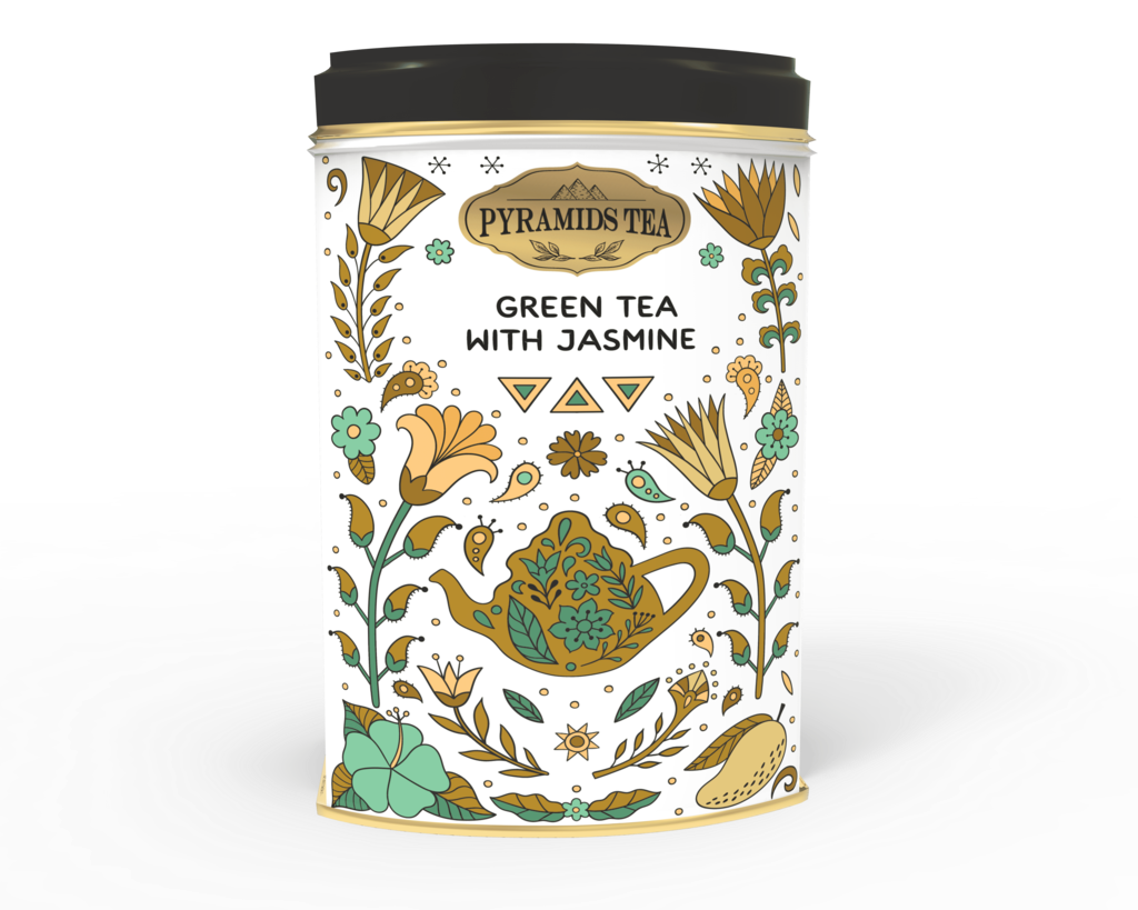 Смачний зелений чай із жасмином розсипний Рyramids tea Green Tea With Jasmine Єгипту,  Оригінал