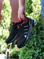 Мужские стильные легкие кроссовки черные Adidas Marathon TR, только 44 размер