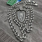 Срібний масивний комплект Щит із зображенням Архангела Михаїла 925 проба, фото 4