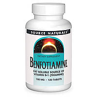 Бенфотиамин, Benfotiamine, Source Naturals, 150 мг, 120 таблеток