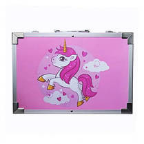 Дитячий набір для творчості Єдиниріг 145 предметів в алюмінієвій валізі, Набір для малювання, фото 5