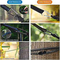 Гамак-спальний мішок з москітною сіткою, Тканинний гамак з москітною сіткою, Підвісний одномісний гамак, фото 5