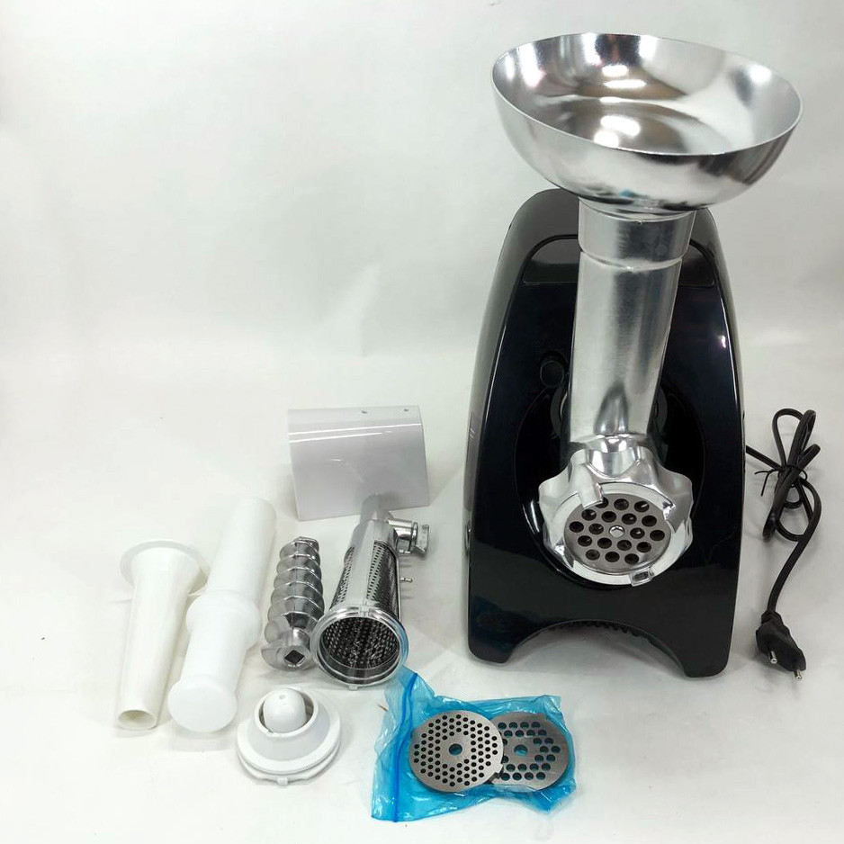 М'ясорубка з шинковкою кубиками Suntera SMG-5425B, Побутова м'ясорубка з насадками FA-13, фото 1