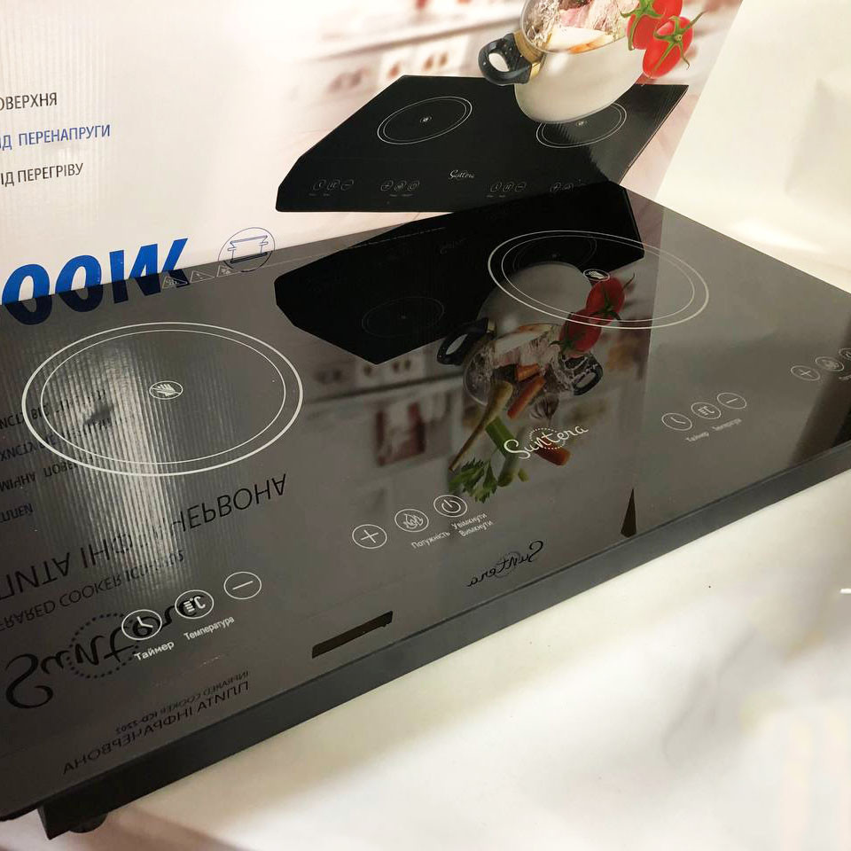 Плита електрична потужна Suntera ICD-2202 2200 Вт, Плита побутова портативна, Побутова електроплитка ZV-52, фото 1