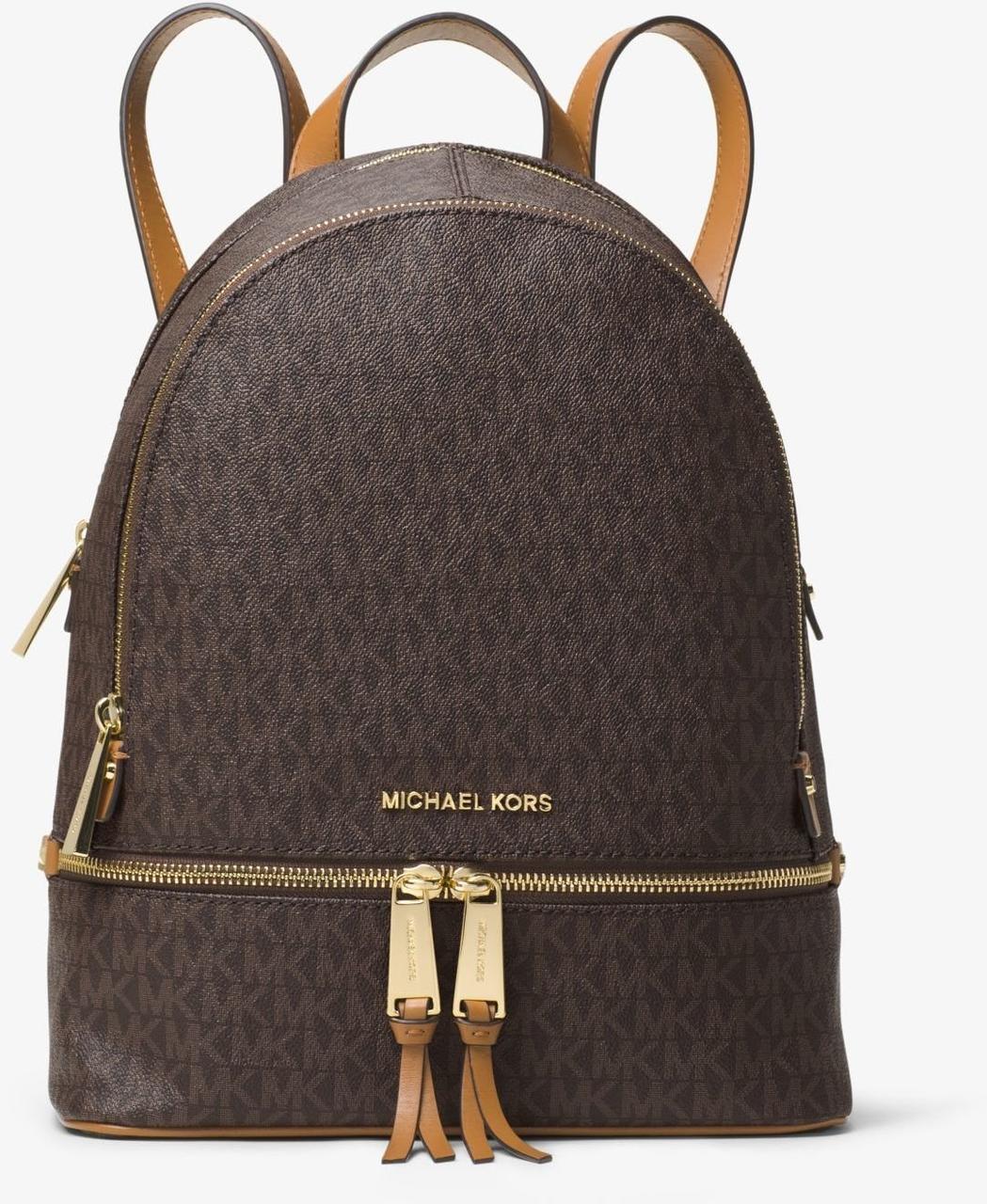 Шкіряний рюкзак MICHAEL MICHAEL KORS Rhea Medium Leather Backpack ОРИГИНАЛ коричневий