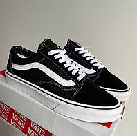 Vans кеды женские, Женские кеды Vans Old Skool черные с белым