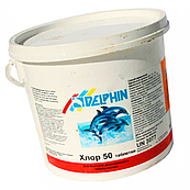 Шок хлор для басейну Delphin 50 5 кг (таблетки по 20 г). Хлорка швидкої дії для очищення води