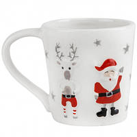 Чашка керамическая новогодняя Санта с оленем 13,2х10х9,2 см Elisey (4000-050)