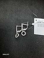 Шикарні жіночі Срібні сережки Rh(покриті родієм), фото 3