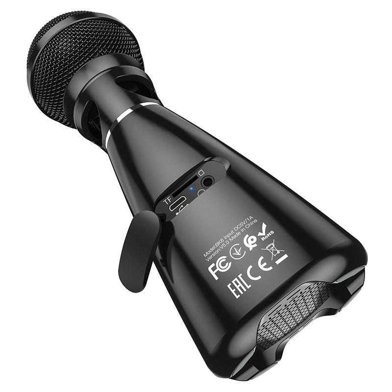 Караоке микрофон Hoco Bk6 K-Song Karaoke microphone черный - фото 2 - id-p1562204441