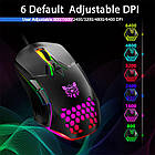 Мишка ігрова дротова ONIKUMA Gaming CW902 RGB, чорна, фото 6
