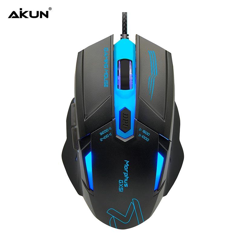 Ігрова миша Aikun Apparition Optical Gaming Mouse Backlight GX51, 1000-3200DPI, чорний