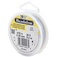 Тросик ювелірний Beadalon 19 струн, White, товщина 0.38 мм, 30 футів (9,14 м)