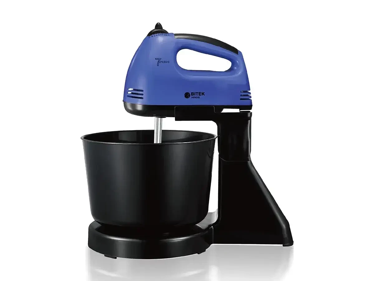 Міксер стаціонарний із металевою чашею BITEK BT-6637S 250 Вт Кухонний електричний міксер, фото 1