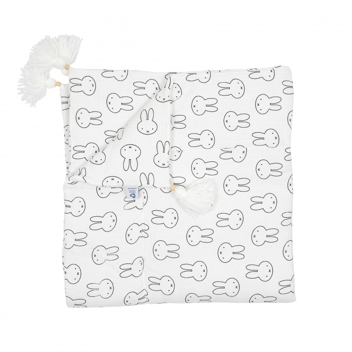 Плед Twins мусліновий 90x90 утеплений, Rabbits, бежевий, фото 1