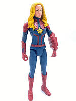Коллекционная игрушка Мстители Marvel Avengers с подсветкой и звуком Интерактивный супергерой Капитан Марвел