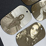 Кулон з гравіюванням вашого фото. ГАРАНТІЯ 10 РОКІВ! Вогнетривка нержавіюча сталь. Ланцюжок, скоба та макет в подарунок., фото 4