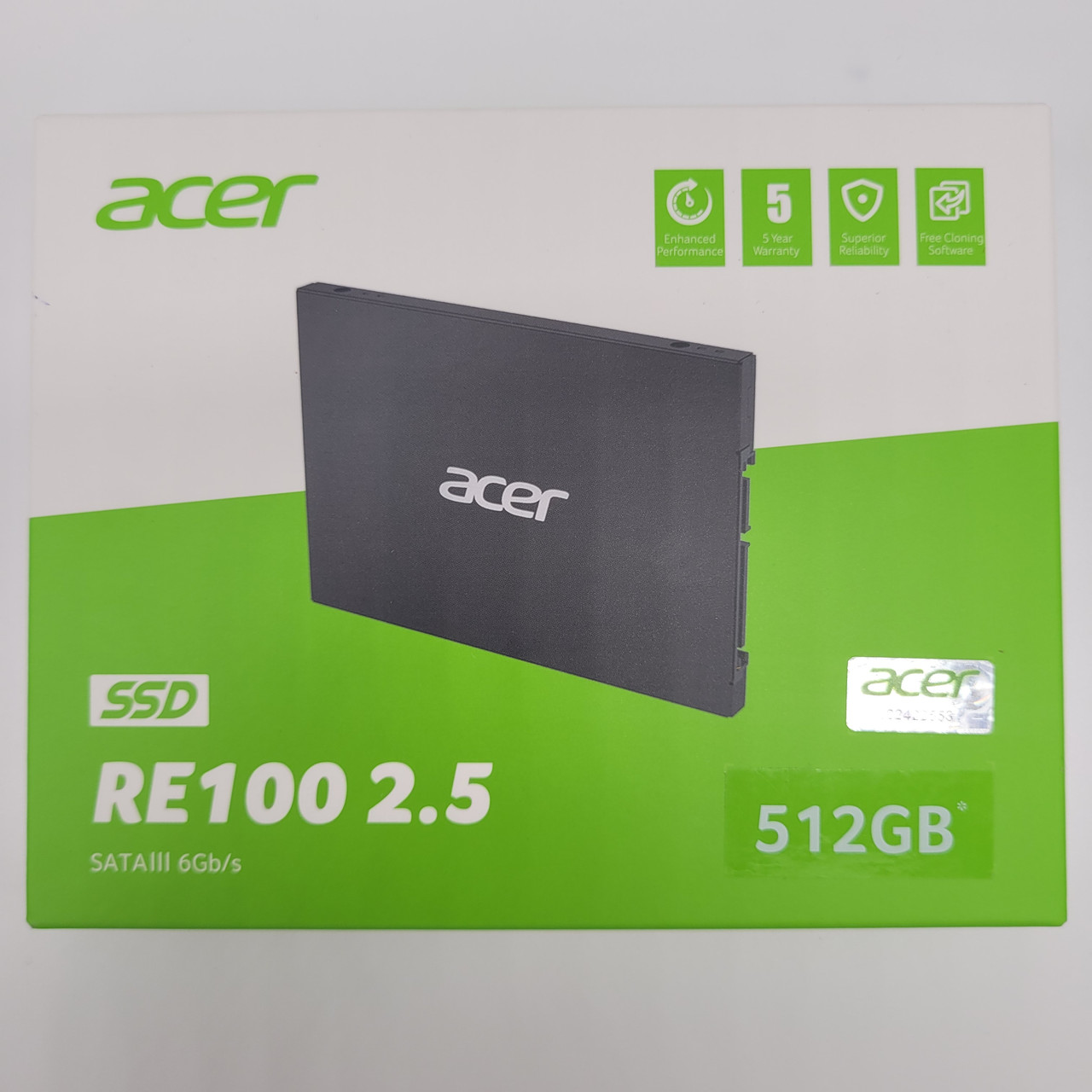Накопичувач SSD 2.5" 512GB Acer RE100 (RE100-25-512GB) BL.9BWWA.108, фото 1