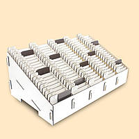 Подставка-органайзер кардхолдер для карточек, номерков, пластиковых карт «CD»(лхдф) на 100 ячеек(411150(1) бел