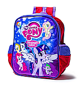 Детский дошкольный рюкзак My Little Pony для девочек красный с голубым