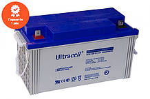 Аккумулятор Ultracell UCG120-12, 12В 120Ач гелевый тяговый для инвертора бесперебойника ИБП ДБЖ. АКБ GEL 120Ah
