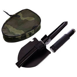 Лопата туристична складана 42см, лопатка 5в1 похідна в чохлі - оригінал