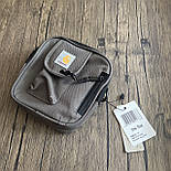 Сумка через плече Carhartt Wip Essentials Bag месенджер Кархарт текстильний чоловіча жіноча бананка сіра, фото 10