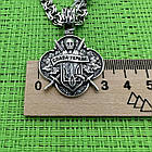 Срібний масивний кулон ЗСУ Слава Україні із ланцюжком плоский бісмарк 925 проба, фото 7