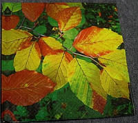 Салфетка для декупажа или сервировки стола "Осенние листья". 33х33
