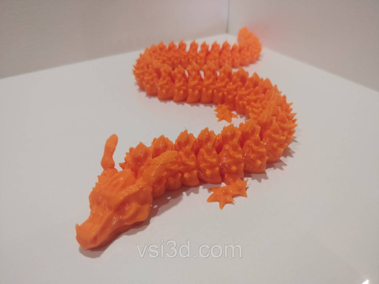 46 см. Рухома іграшка колючий дракон. (Різні кольори). 3D-друк безпечним органічним пластиком