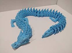 40 см. Рухома іграшка льодяний дракон. (Різні кольори). 3D-друк безпечним органічним пластиком