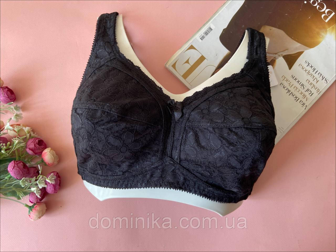 85F Чорний бюстгальтер великого розміру без поролону на чашку F без кісточок