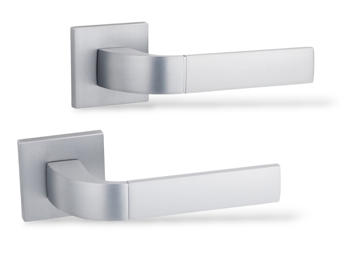 Ручки на міжкімнатні/ вхідні двері SIBA Belek A04 матовий хром (55 55), фото 1