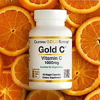 Витамин C, 1000 мг, 60 капсул, Gold C, Vitamin C, California Gold Nutrition