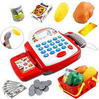Детский игрушечный кассовый аппарат с калькулятором и сканером Metr+ 6300