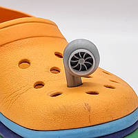 Джибітси на крокси Jibbitz пластикові "Турбіна" / Прикраси значки на взуття 1 шт. різні кольори