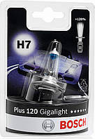 Лампа галогеновая H7 12V 55W PX26d GigaLight +120 (комплект 2шт) (пр-во Bosch)