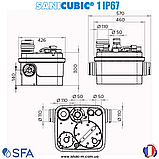 SANICUBIC 1 IP67 Каналізаційна насосна станція з ріжучим механізмом SFA, фото 5