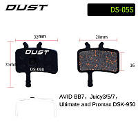 ТОРМОЗНЫЕ КОЛОДКИ DUST DS-05S Полуметалл