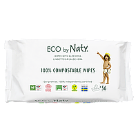Органические салфетки Eco by Naty с алоэ 56 шт