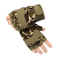 Перчатки тактические защитные военные штурмовые без пальцев мультикам ЗСУ ССО ГУР Multicam Military размер S